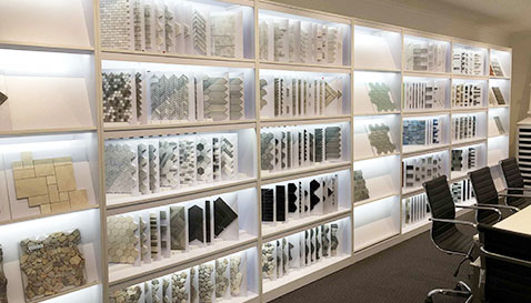 Customized Tile Display Cabinets for Australia Tile Showroom
