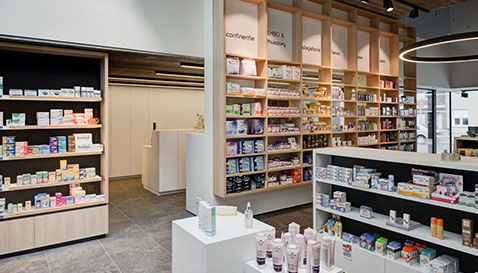 Multi-Styles Display Stands for Pharmacy Store in Singapore